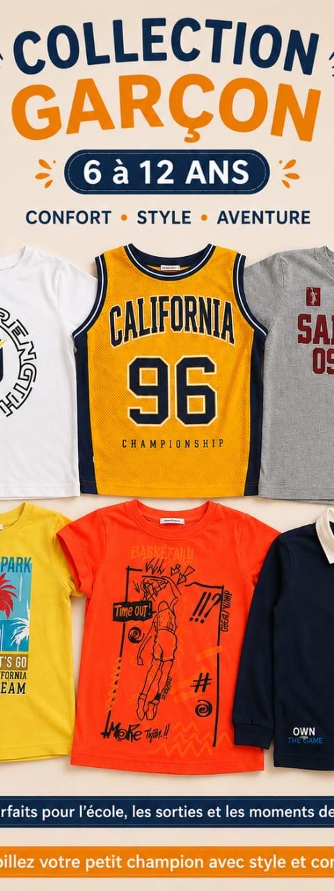 Vêtements garçon 6 à 12ans
