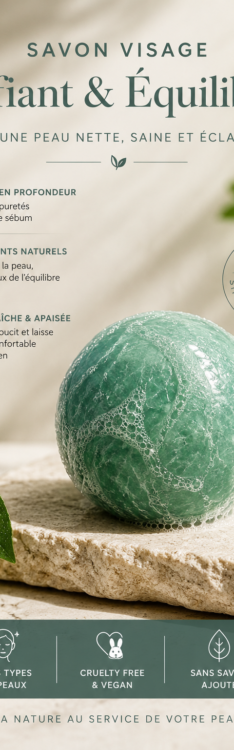 Savon visage teint noir ébène