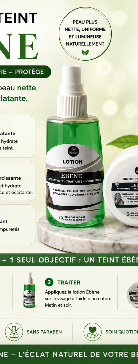 Kit visage teint noir ébène