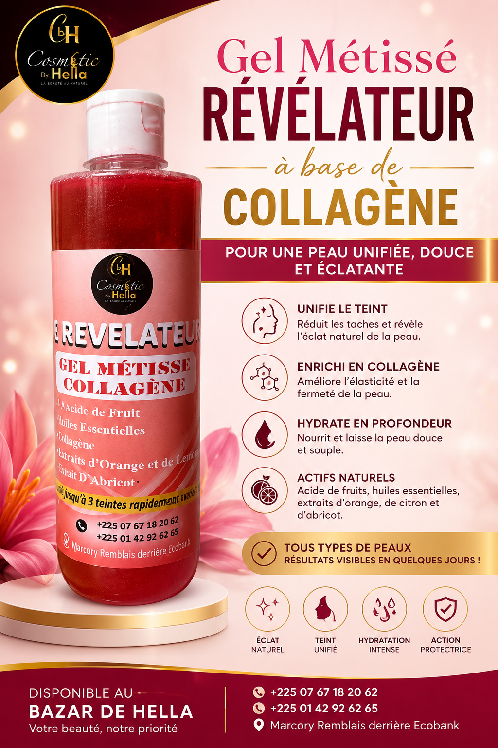 Gel metisse collagene