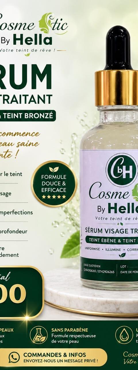 Sérum visage traitant teint ébène- bronzé