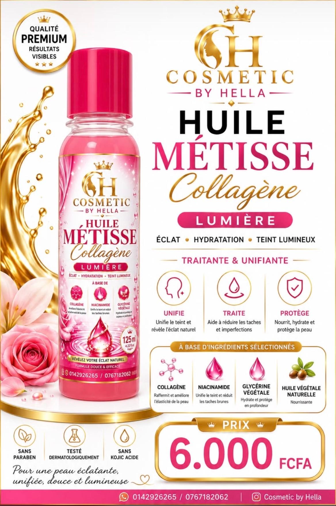 Huile métisse au collagène