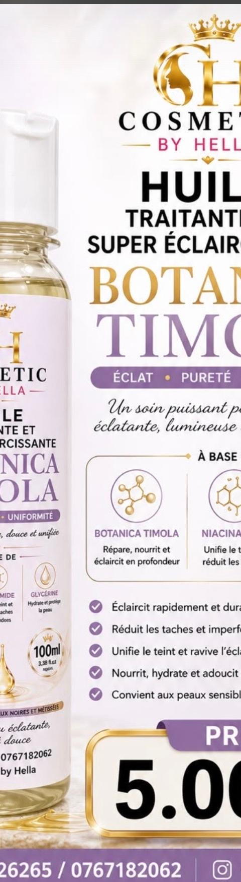 Huile Botanica Timola